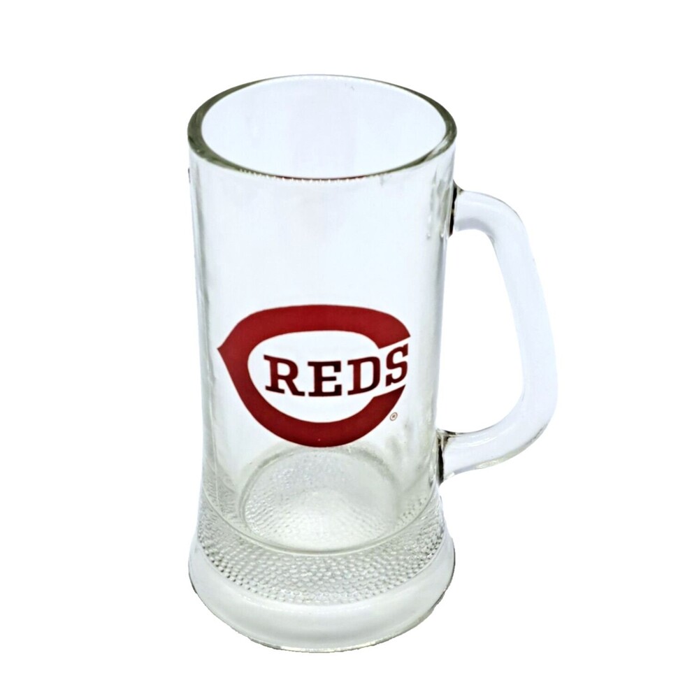 Vintage Cincinnati Reds  6" Tall Glass Beer Mug  MLB Baseball